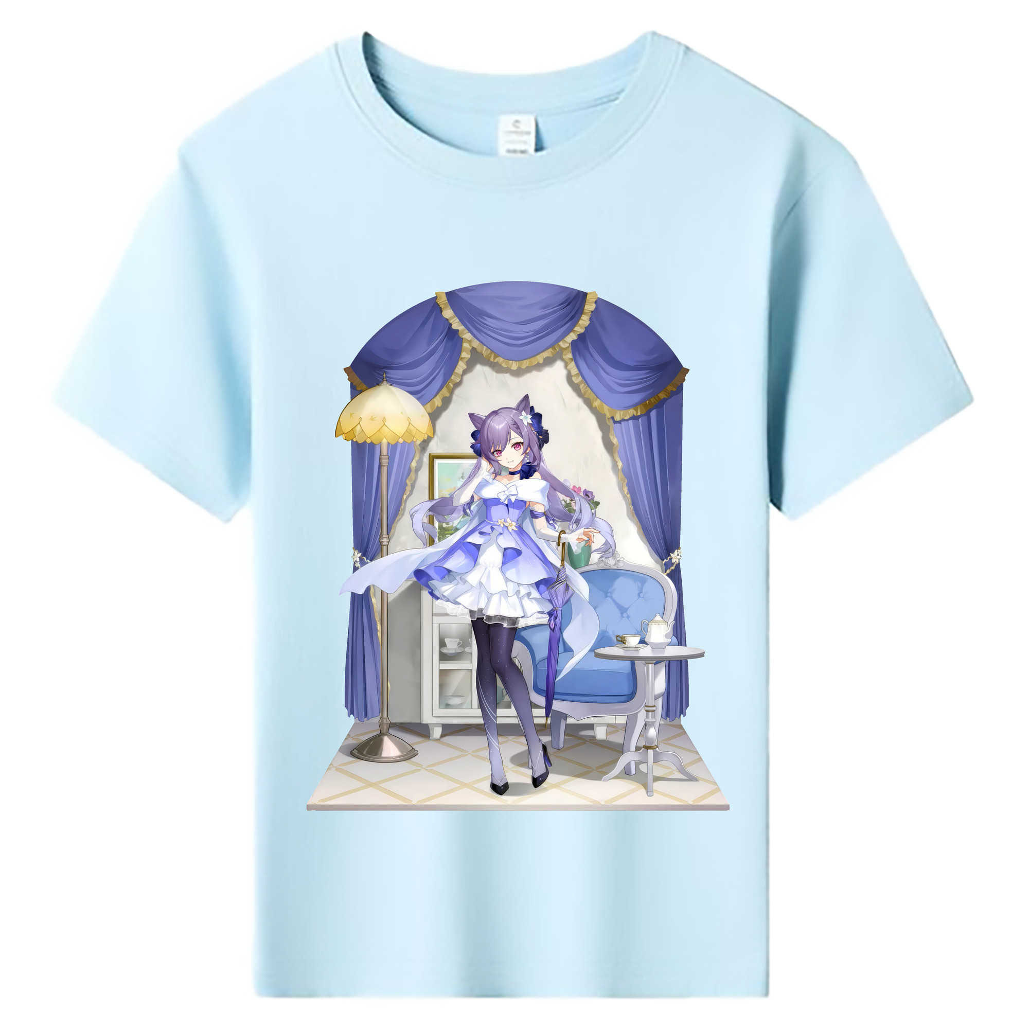 げんし神 刻晴 こくせい genshin Kokusei 綿100％キッズTシャツ（フロントプリント）